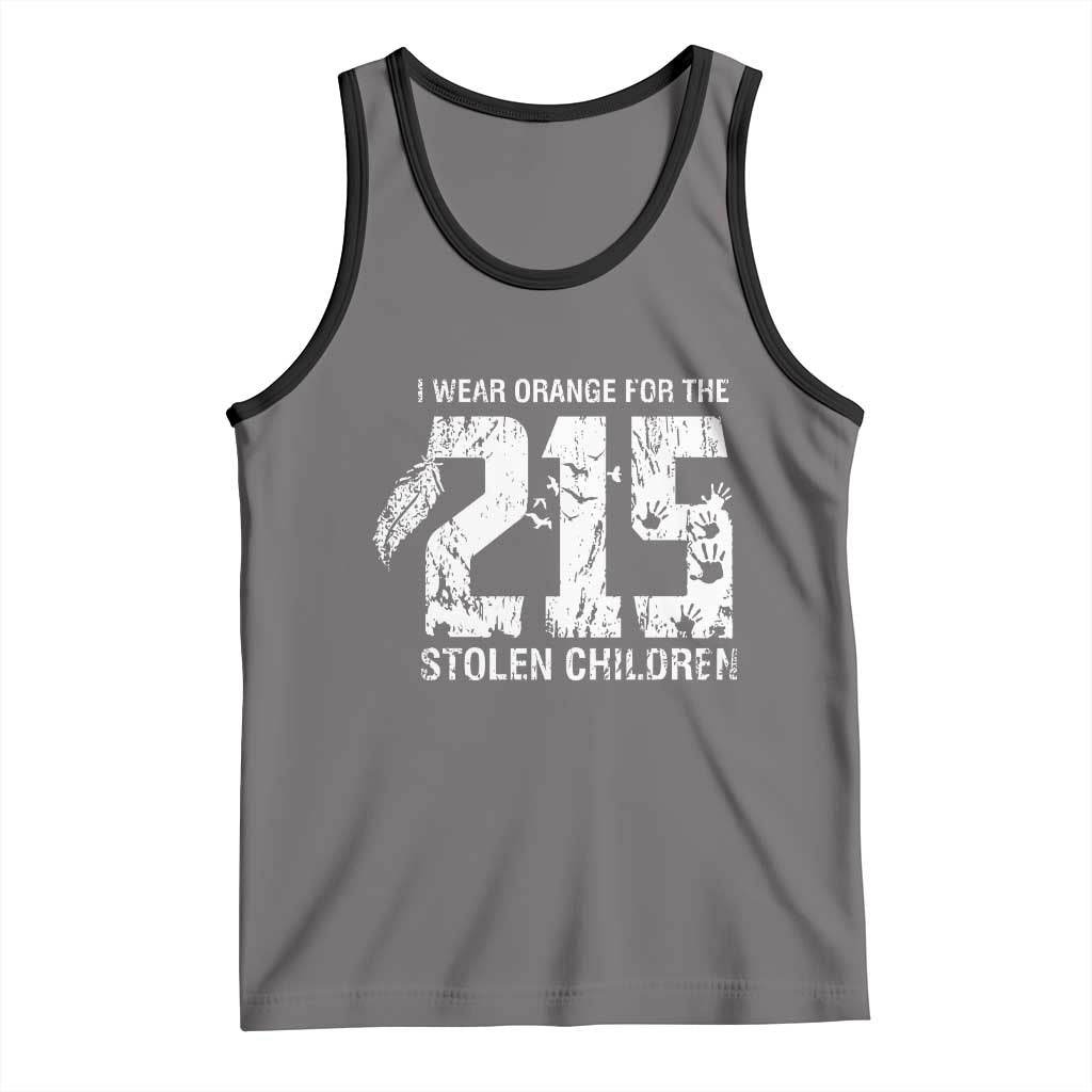 I Wear Orange For The 215 Stolen Children Tank Top Orange Shirt Day 215 Memorial Awareness - Wonder Print Shop