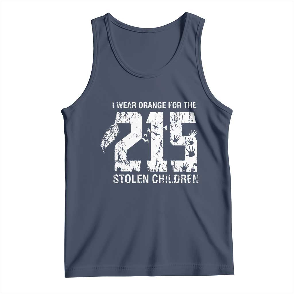 I Wear Orange For The 215 Stolen Children Tank Top Orange Shirt Day 215 Memorial Awareness - Wonder Print Shop