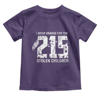 I Wear Orange For The 215 Stolen Children Toddler T Shirt Orange Shirt Day 215 Memorial Awareness - Wonder Print Shop