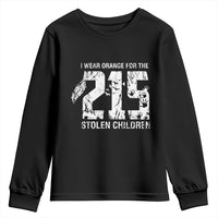 I Wear Orange For The 215 Stolen Children Youth Sweatshirt Orange Shirt Day 215 Memorial Awareness - Wonder Print Shop
