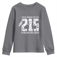 I Wear Orange For The 215 Stolen Children Youth Sweatshirt Orange Shirt Day 215 Memorial Awareness - Wonder Print Shop