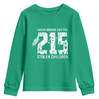 I Wear Orange For The 215 Stolen Children Youth Sweatshirt Orange Shirt Day 215 Memorial Awareness - Wonder Print Shop
