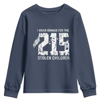 I Wear Orange For The 215 Stolen Children Youth Sweatshirt Orange Shirt Day 215 Memorial Awareness - Wonder Print Shop