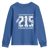 I Wear Orange For The 215 Stolen Children Youth Sweatshirt Orange Shirt Day 215 Memorial Awareness - Wonder Print Shop