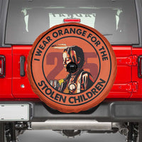 I Wear Orange For The 215 Stolen Children Spare Tire Cover Indigenous Girl Orange Shirt Day - Wonder Print Shop