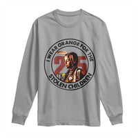 I Wear Orange For The 215 Stolen Children Long Sleeve Shirt Indigenous Girl Orange Shirt Day - Wonder Print Shop