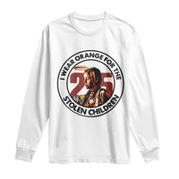 I Wear Orange For The 215 Stolen Children Long Sleeve Shirt Indigenous Girl Orange Shirt Day - Wonder Print Shop