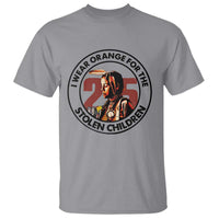 I Wear Orange For The 215 Stolen Children T Shirt Indigenous Girl Orange Shirt Day - Wonder Print Shop