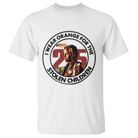 I Wear Orange For The 215 Stolen Children T Shirt Indigenous Girl Orange Shirt Day - Wonder Print Shop