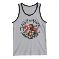 I Wear Orange For The 215 Stolen Children Tank Top Indigenous Girl Orange Shirt Day - Wonder Print Shop