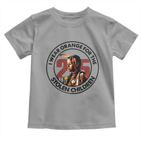 I Wear Orange For The 215 Stolen Children Toddler T Shirt Indigenous Girl Orange Shirt Day - Wonder Print Shop