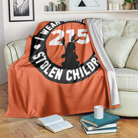 Orange Shirt Day 215 Memorial Throw Blanket I Wear Orange For Stolen Children Indigenous Tribute - Wonder Print Shop