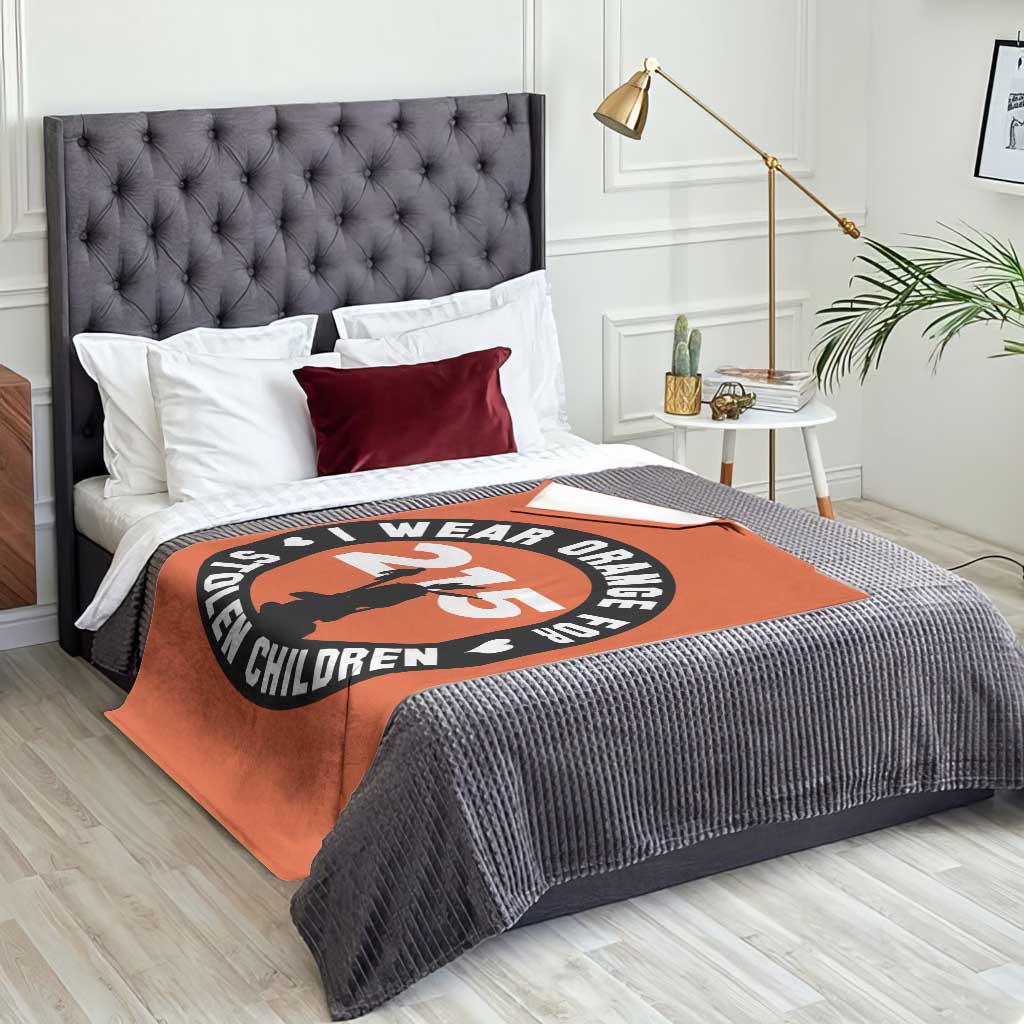 Orange Shirt Day 215 Memorial Throw Blanket I Wear Orange For Stolen Children Indigenous Tribute - Wonder Print Shop