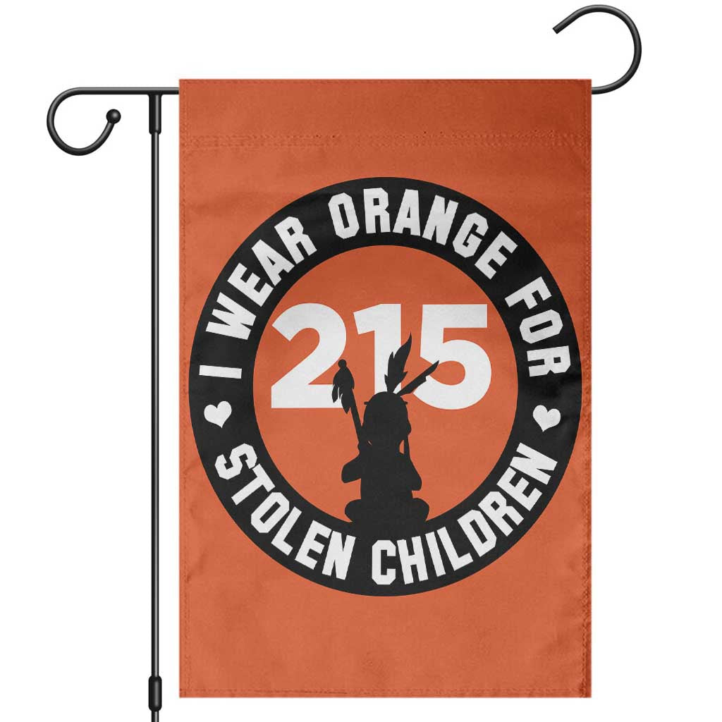 Orange Shirt Day 215 Memorial Garden Flag I Wear Orange For Stolen Children Indigenous Tribute - Wonder Print Shop