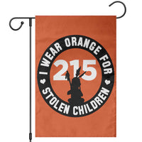 Orange Shirt Day 215 Memorial Garden Flag I Wear Orange For Stolen Children Indigenous Tribute - Wonder Print Shop