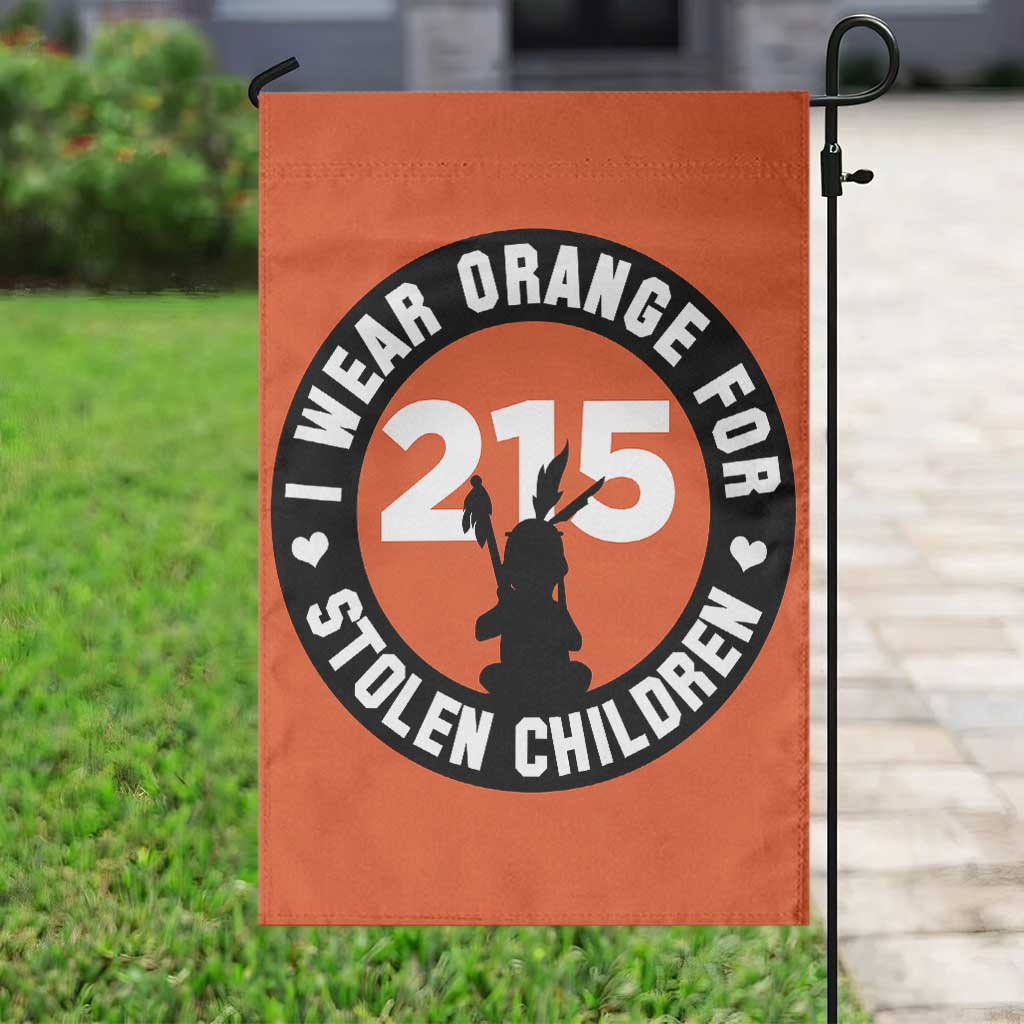 Orange Shirt Day 215 Memorial Garden Flag I Wear Orange For Stolen Children Indigenous Tribute - Wonder Print Shop