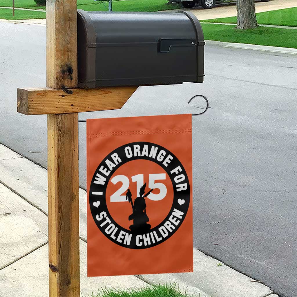 Orange Shirt Day 215 Memorial Garden Flag I Wear Orange For Stolen Children Indigenous Tribute - Wonder Print Shop