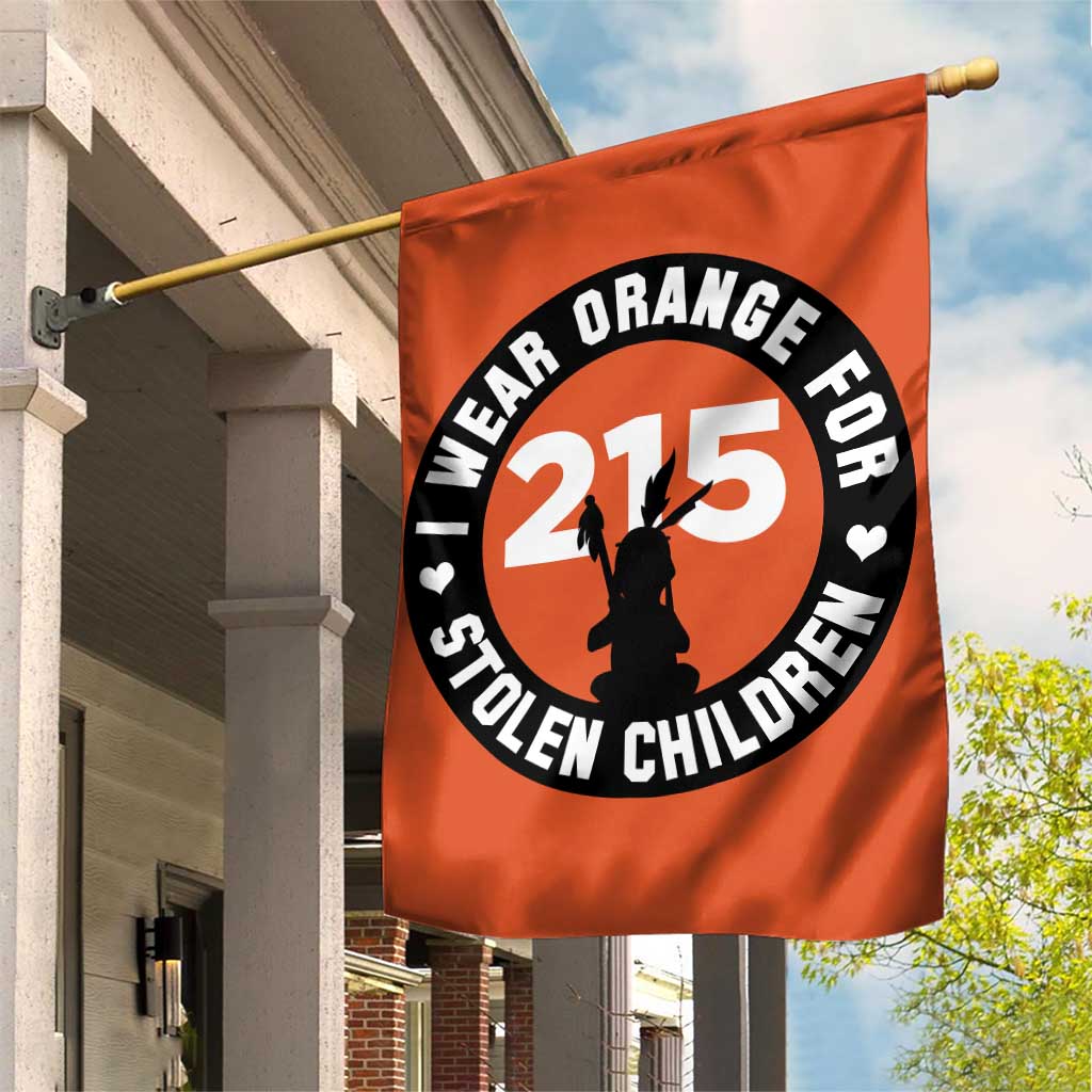Orange Shirt Day 215 Memorial Garden Flag I Wear Orange For Stolen Children Indigenous Tribute - Wonder Print Shop