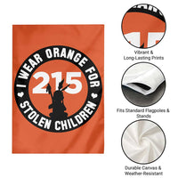 Orange Shirt Day 215 Memorial Garden Flag I Wear Orange For Stolen Children Indigenous Tribute - Wonder Print Shop