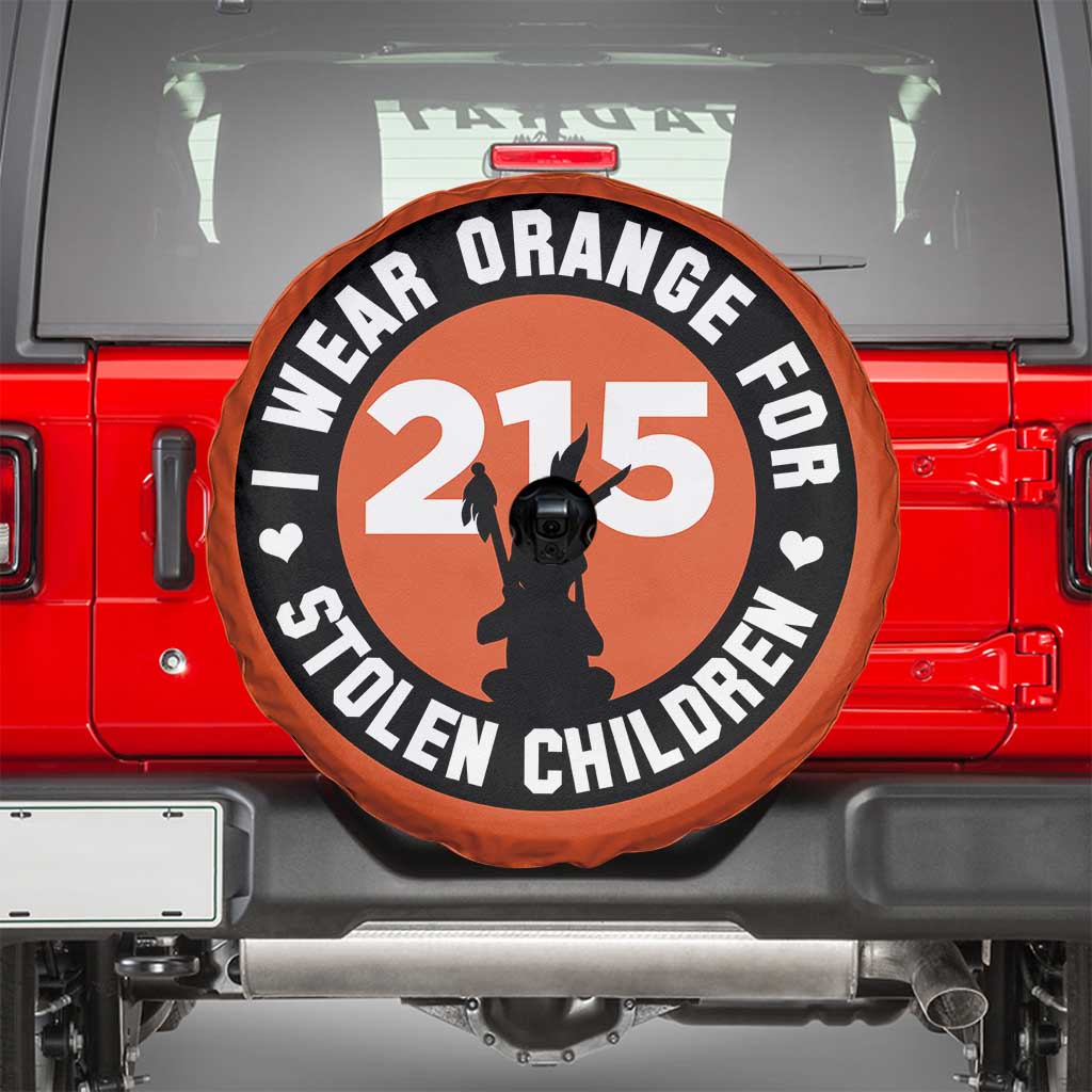 Orange Shirt Day 215 Memorial Spare Tire Cover I Wear Orange For Stolen Children Indigenous Tribute - Wonder Print Shop