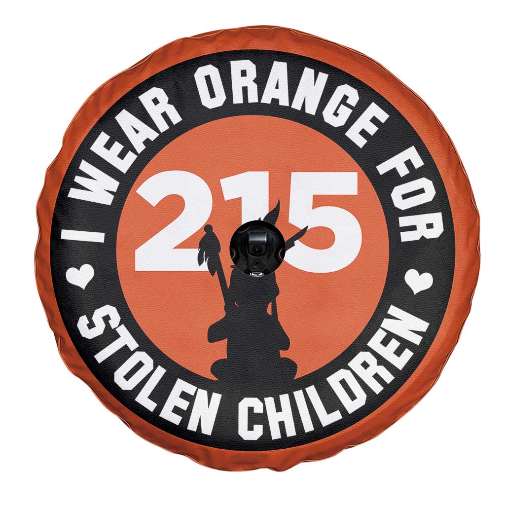 Orange Shirt Day 215 Memorial Spare Tire Cover I Wear Orange For Stolen Children Indigenous Tribute - Wonder Print Shop
