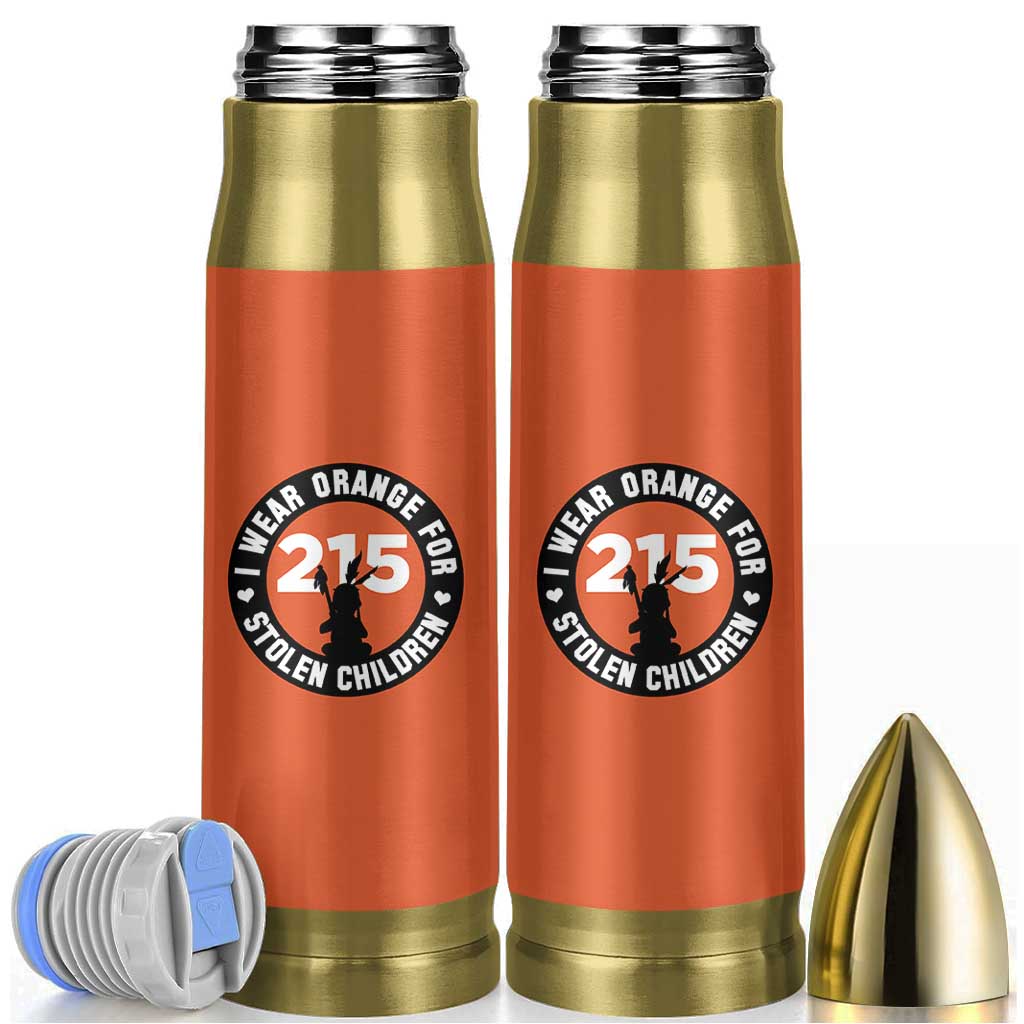 Orange Shirt Day 215 Memorial Bullet Tumbler I Wear Orange For Stolen Children Indigenous Tribute - Wonder Print Shop