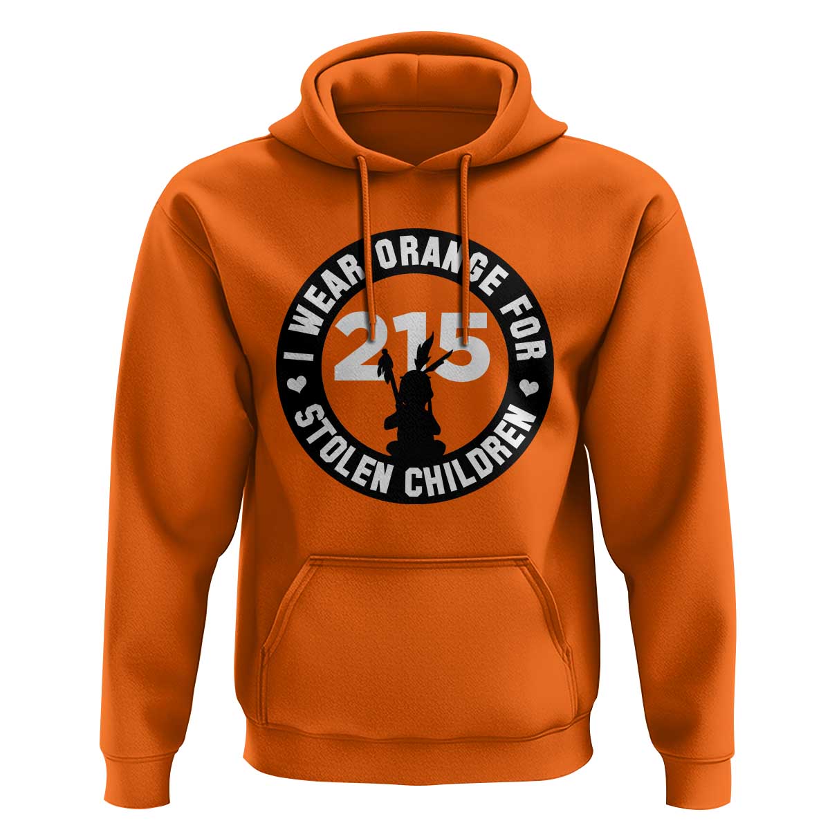 Orange Shirt Day 215 Memorial Hoodie I Wear Orange For Stolen Children Indigenous Tribute - Wonder Print Shop