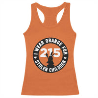 Orange Shirt Day 215 Memorial Racerback Tank Top I Wear Orange For Stolen Children Indigenous Tribute - Wonder Print Shop