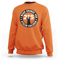 Orange Shirt Day 215 Memorial Sweatshirt I Wear Orange For Stolen Children Indigenous Tribute - Wonder Print Shop