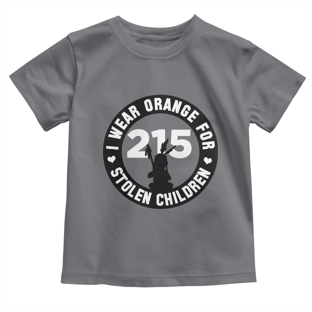 Orange Shirt Day 215 Memorial Toddler T Shirt I Wear Orange For Stolen Children Indigenous Tribute - Wonder Print Shop