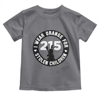 Orange Shirt Day 215 Memorial Toddler T Shirt I Wear Orange For Stolen Children Indigenous Tribute - Wonder Print Shop