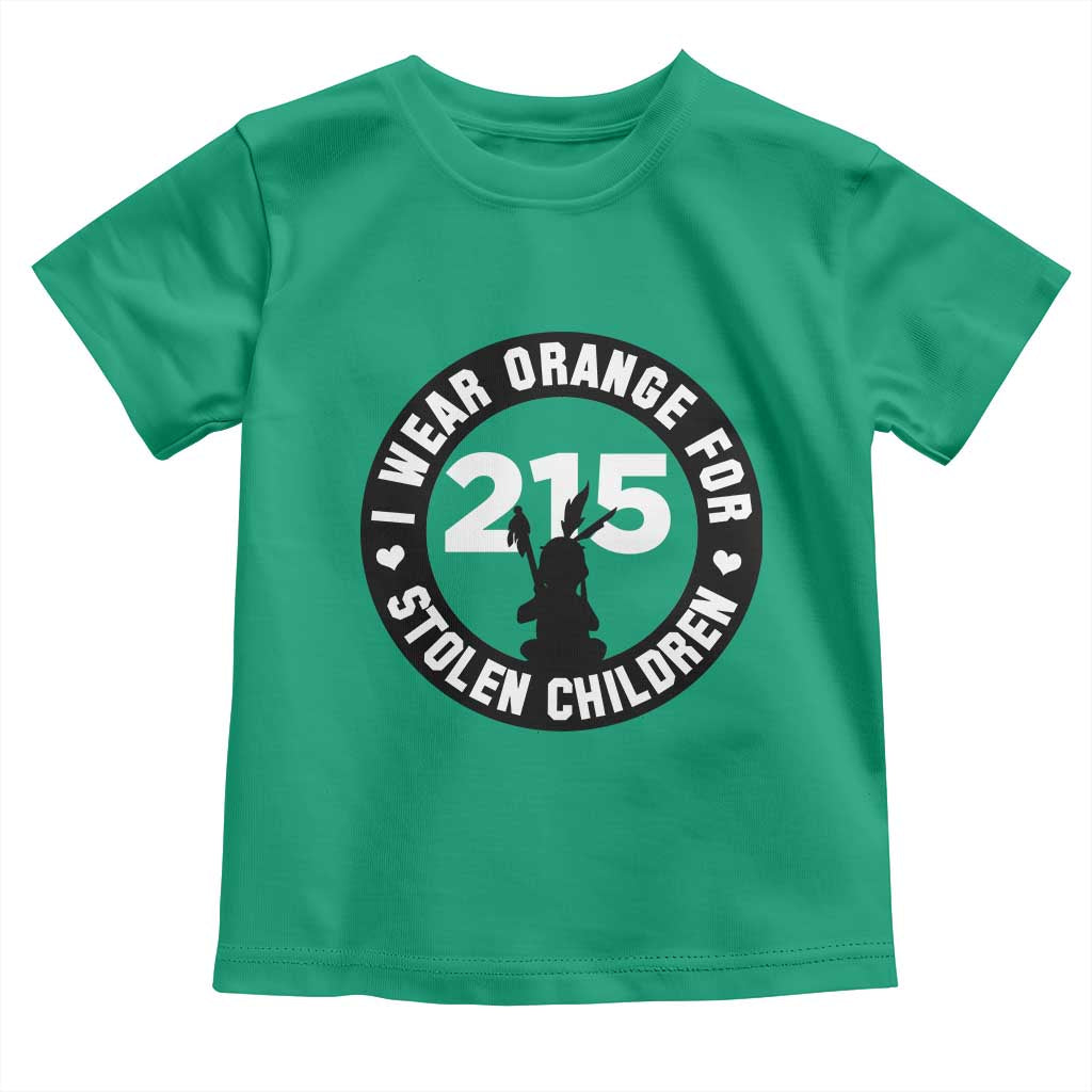 Orange Shirt Day 215 Memorial Toddler T Shirt I Wear Orange For Stolen Children Indigenous Tribute - Wonder Print Shop