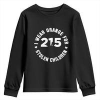 Orange Shirt Day 215 Memorial Youth Sweatshirt I Wear Orange For Stolen Children Indigenous Tribute - Wonder Print Shop