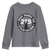 Orange Shirt Day 215 Memorial Youth Sweatshirt I Wear Orange For Stolen Children Indigenous Tribute - Wonder Print Shop
