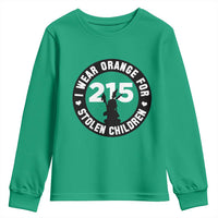 Orange Shirt Day 215 Memorial Youth Sweatshirt I Wear Orange For Stolen Children Indigenous Tribute - Wonder Print Shop