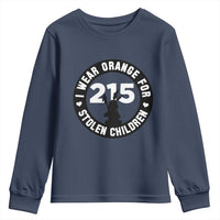 Orange Shirt Day 215 Memorial Youth Sweatshirt I Wear Orange For Stolen Children Indigenous Tribute - Wonder Print Shop