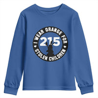 Orange Shirt Day 215 Memorial Youth Sweatshirt I Wear Orange For Stolen Children Indigenous Tribute - Wonder Print Shop