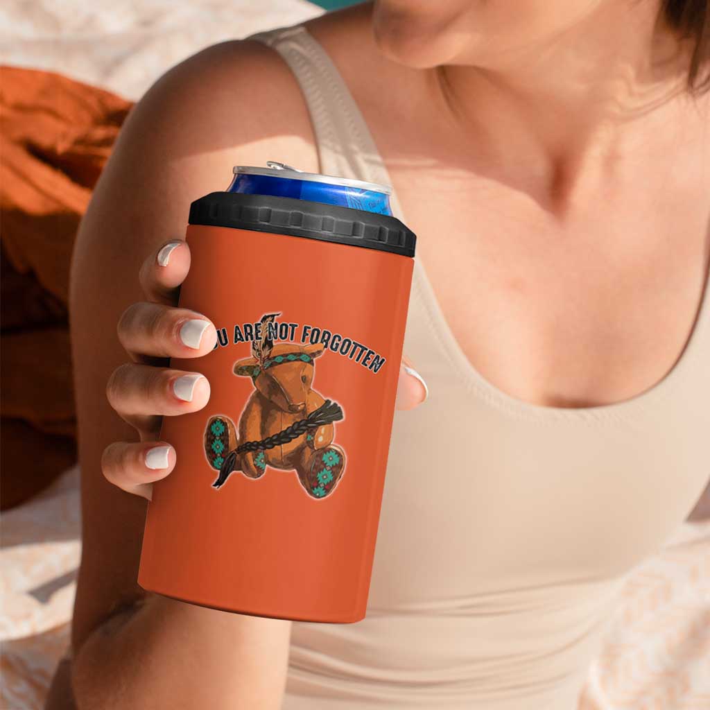 Orange Shirt Day Memorial Bear 4 in 1 Can Cooler Tumbler You Are Not Forgotten Stolen Children Tribute - Wonder Print Shop