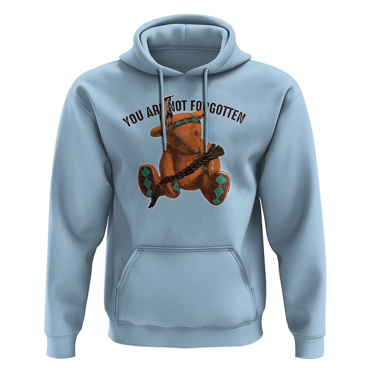 Orange Shirt Day Memorial Bear Hoodie You Are Not Forgotten Stolen Children Tribute - Wonder Print Shop