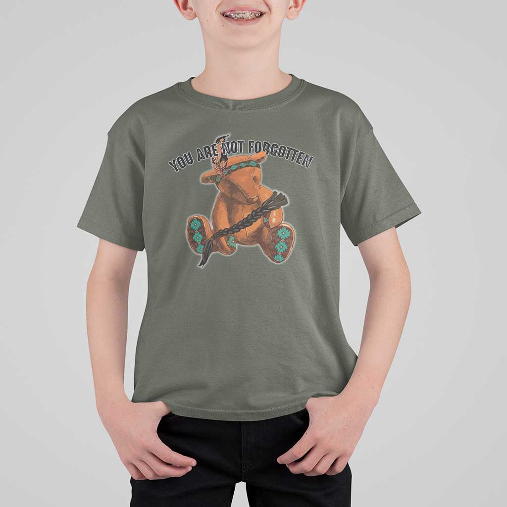 Orange Shirt Day Memorial Bear T Shirt For Kid You Are Not Forgotten Stolen Children Tribute - Wonder Print Shop