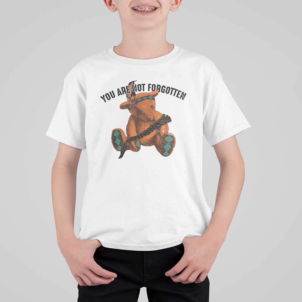 Orange Shirt Day Memorial Bear T Shirt For Kid You Are Not Forgotten Stolen Children Tribute - Wonder Print Shop