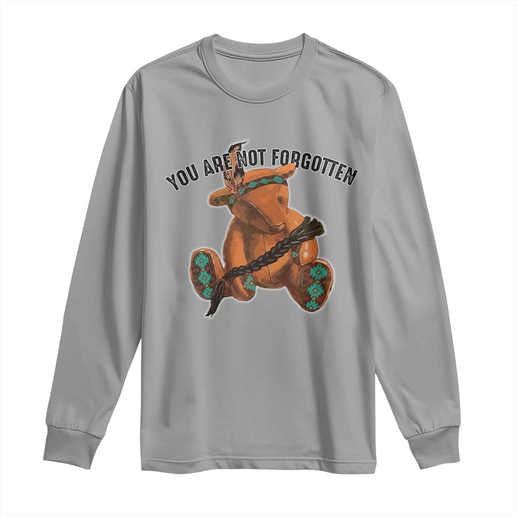 Orange Shirt Day Memorial Bear Long Sleeve Shirt You Are Not Forgotten Stolen Children Tribute - Wonder Print Shop