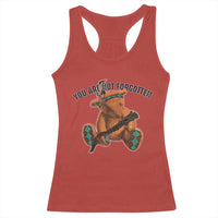 Orange Shirt Day Memorial Bear Racerback Tank Top You Are Not Forgotten Stolen Children Tribute - Wonder Print Shop