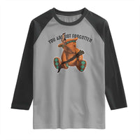 Orange Shirt Day Memorial Bear Raglan Shirt You Are Not Forgotten Stolen Children Tribute - Wonder Print Shop
