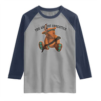 Orange Shirt Day Memorial Bear Raglan Shirt You Are Not Forgotten Stolen Children Tribute - Wonder Print Shop