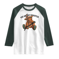 Orange Shirt Day Memorial Bear Raglan Shirt You Are Not Forgotten Stolen Children Tribute - Wonder Print Shop