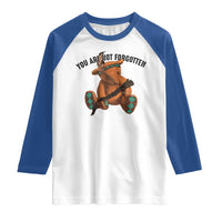 Orange Shirt Day Memorial Bear Raglan Shirt You Are Not Forgotten Stolen Children Tribute - Wonder Print Shop