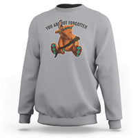 Orange Shirt Day Memorial Bear Sweatshirt You Are Not Forgotten Stolen Children Tribute - Wonder Print Shop