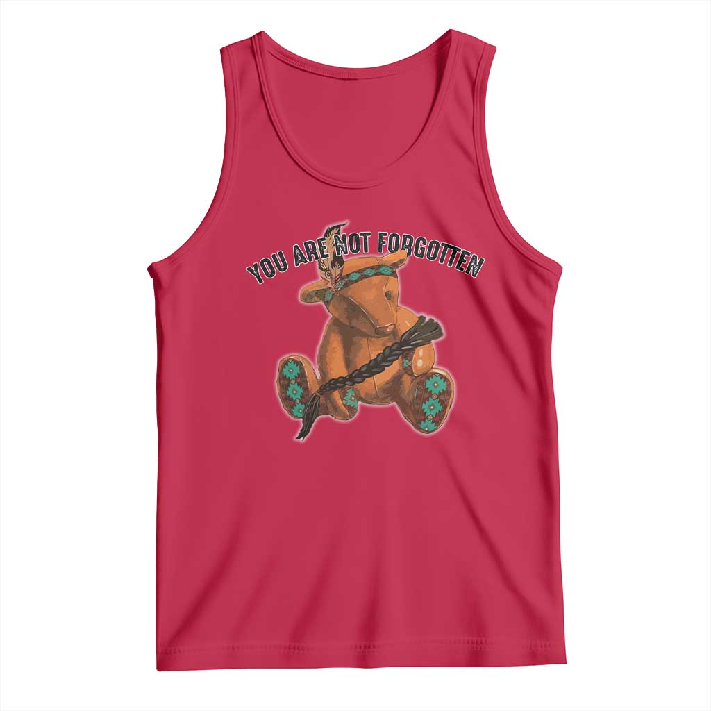 Orange Shirt Day Memorial Bear Tank Top You Are Not Forgotten Stolen Children Tribute - Wonder Print Shop
