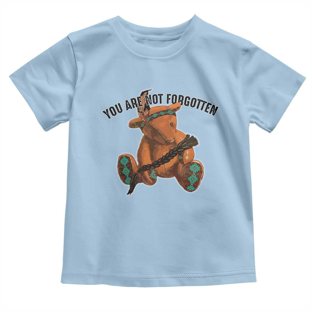 Orange Shirt Day Memorial Bear Toddler T Shirt You Are Not Forgotten Stolen Children Tribute - Wonder Print Shop